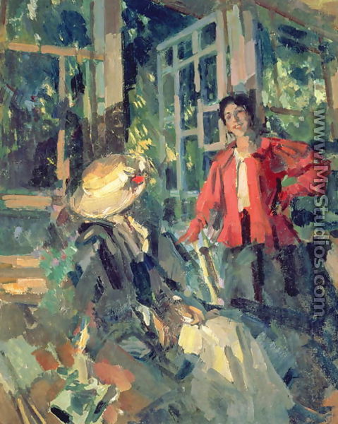 At the Window, 1919 - Konstantin Alexeievitch Korovin