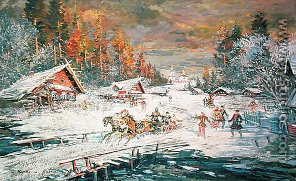 The Russian Winter, 1900-10 - Konstantin Alexeievitch Korovin