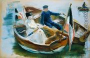 Two Boats with Flags, Wannsee, 1910 - Max Liebermann