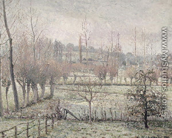 Snow Effect at Eragny, 1894 - Camille Pissarro