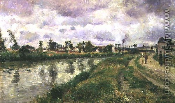 River Scene, 1873 - Camille Pissarro