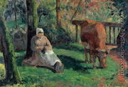 Shepherdess, Montfoucault, 1875 - Camille Pissarro