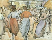The Round, c.1884 - Camille Pissarro
