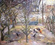 The Farmyard, 1877 - Camille Pissarro