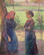 The Chat, c.1892 - Camille Pissarro