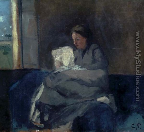 Woman Reading - Camille Pissarro