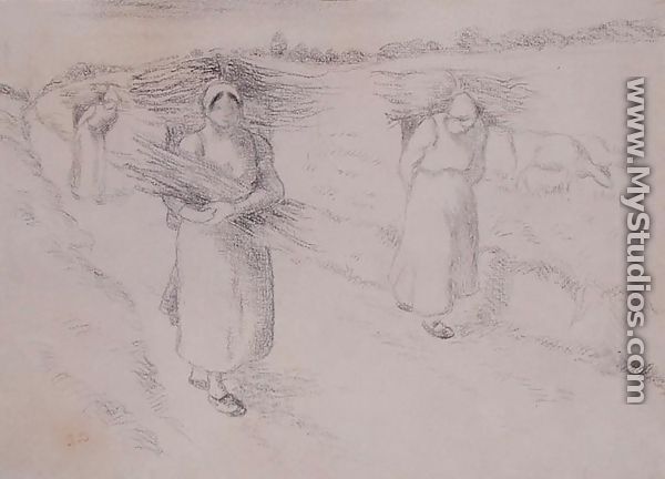 The Faggot Gatherers, c.1896 - Camille Pissarro