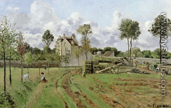 The Vegetable Garden with Trees in Blossom, Spring, Pontoise, 1877 - Camille Pissarro