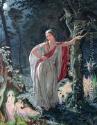 A Midsummer Night's Dream: Hermia Surrounded by Puck and the Fairies, 1861 - John Simmons