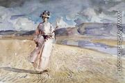Woman Walking on the Sand - Henry Tonks