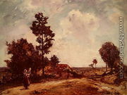 Landscape with female figure, 1862 - Johan Barthold Jongkind