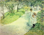 Promenaders in the garden, 1898 - Childe Hassam