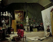 The Studio of Leon Cogniet (1794-1880) - Marie-Amelie Cogniet