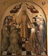 St. Francis Giving the Rule to his Disciples (panel from the Pala di Rocca) - Niccolo Antonio Colantonio