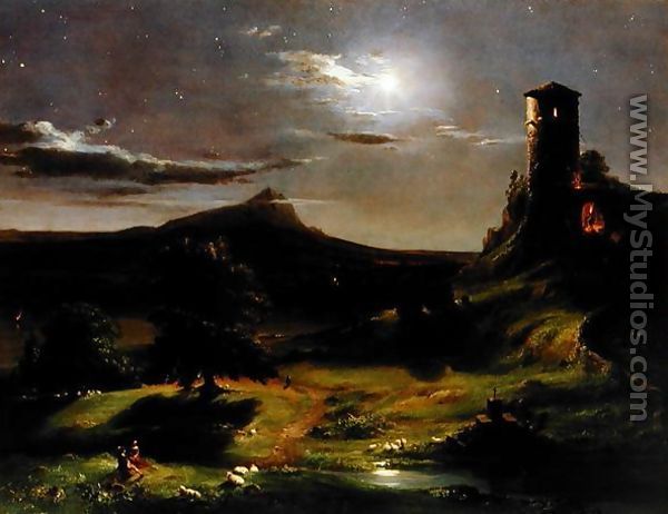 Landscape (Moonlight), c.1833-34 - Thomas Cole