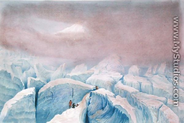 View of the Glacier des Bossons  1859 - (after) Edward Thomas Coleman