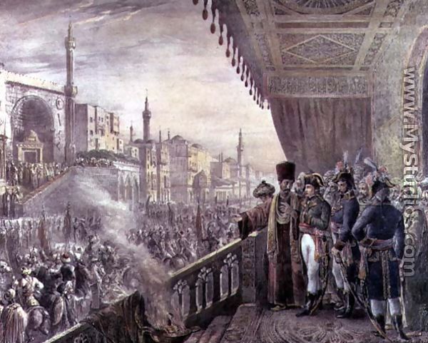 Napoleon Bonaparte (1769-1821) Celebrating the Birthday of the Prophet Mohammed during his Campaign on Egypt (1798-1801) - Alexandre-Marie Colin