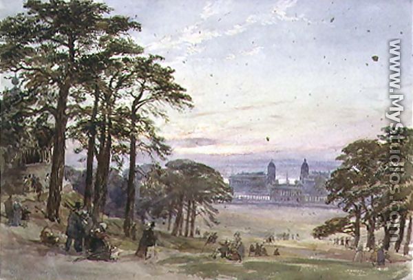 Greenwich Hospital from the Observatory - William Collingwood