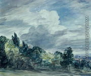 View over a wide landscape, with trees in the foreground, September 1832 - John Constable
