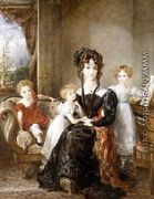 Portrait of Elizabeth Lea and her Children, c.1828 - John Constable