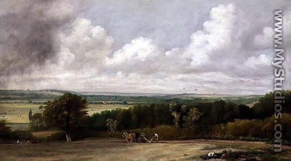 Landscape: Ploughing Scene in Suffolk, A Summerland  1824 - John Constable