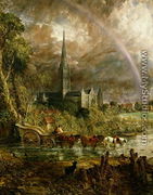 Salisbury Cathedral From the Meadows, 1831 (detail) - John Constable