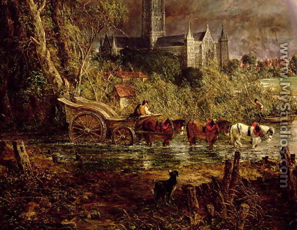 Salisbury Cathedral From the Meadows, 1831 (detail) 2 - John Constable