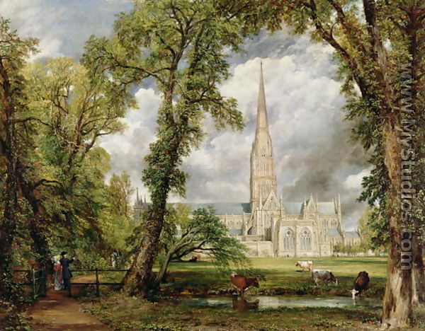 View of Salisbury Cathedral from the Bishop