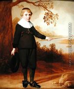 Portrait of a Seven-year old Boy in a River Landscape  1640 - Henry I  (after) Cooke