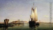 The Euganean Hills and the Laguna of Venice - Trabaccola Waiting for the Tide, Sunset, 1853 - Edward William Cooke