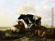 Cattle in a River Landscape - Thomas Sidney Cooper