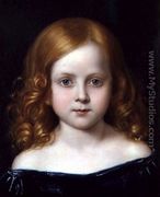 Portrait of the Artist's Daughter - Charles West Cope