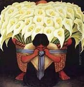 El Vendedor De Alcatraces - Diego Rivera