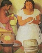 Tortilla-Maker - Diego Rivera