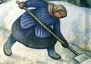 Woman Picking Snow 1955 - Diego Rivera