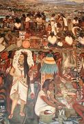 The Market of Tlatelolco (detail from the series Epic of the Mexican People) 1929-35 ( - Diego Rivera