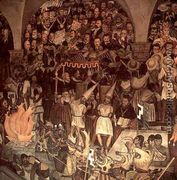 The Court of the Inquisition, Mural - Diego Rivera