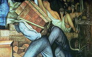 Detail of a loadcarrier, Mexico Today and Tomorrow, from the series Epic of the Mexican People, 1934-5 - Diego Rivera
