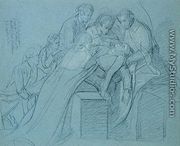 Study for the Central Group in the Death of Earl of Chatham - John Singleton Copley
