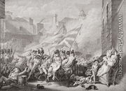 The death of Major Peirson at St. Helier, retaking Jersey from the French, 8 January 1781, from Illustrations of English and Scottish History  Volume II - John Singleton Copley