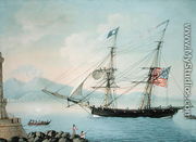 Brig Attatant of Boston coming out of Naples c.1800 - Michele Felice Corne