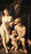 Venus with Mercury and Cupid,  The School of Love  1525 - Correggio (Antonio Allegri)