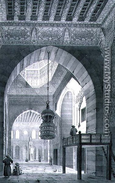 Interior of the Mosque of Kaid-Bey, plate 55 from Monuments and Buildings of Cairo - Pascal Xavier  (after) Coste