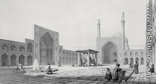 Great Friday Mosque (Masjid-i Djum-ah) in Isfahan, from  Voyage Pittoresque