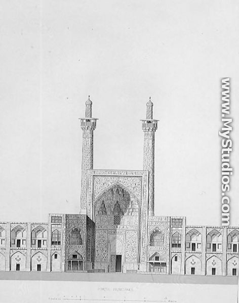 Main Gate of Mesdjid-i-Shah, Isfahan, from Modern Monuments of Persia - Pascal Xavier  (after) Coste