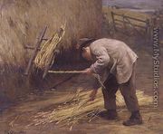 Spinning Thatch Bands, 1883 - Frederick George Cotman