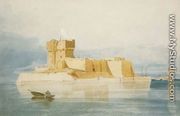 Fort St. Marcouf, near Quineville, in the Rade de la Hougue, Normandy, 1820 - John Sell Cotman