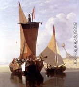 Boats on the Medway - Miles Edmund Cotman