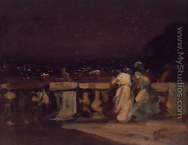 Watching Fireworks at St. Cloud - Louis Charles Auguste Couder