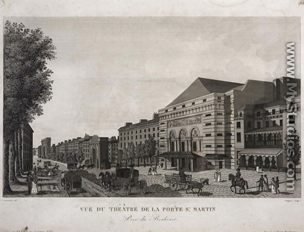 The Theatre of Porte St. Martin, Boulevard Montmartre, Paris - Henri  (after) Courvoisier-Voisin